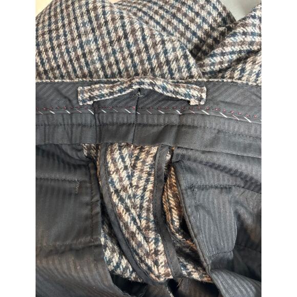 Jeff Banks London Wool Blend Houndstooth Check Pants Size 34 Old Money Womens - Picture 11 of 11